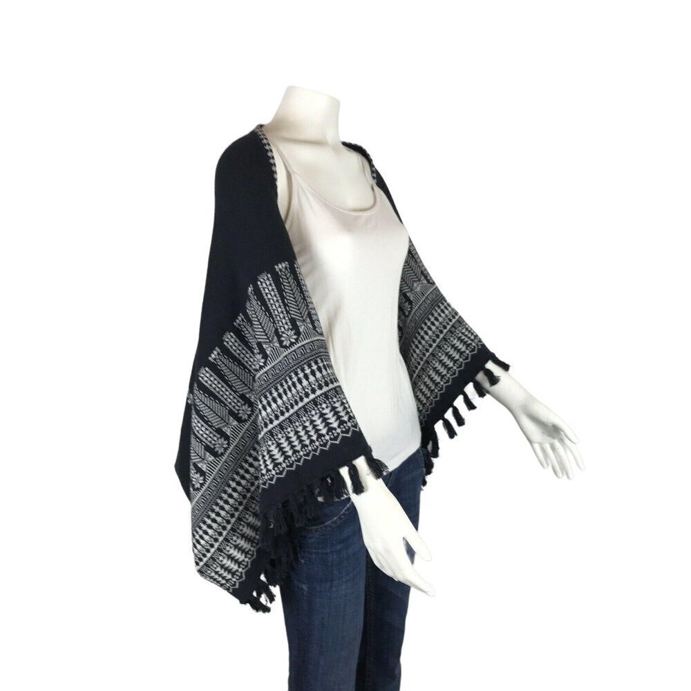 NEW Soft Surroundings Sedona Shrug Womens Small Medium Poncho Fringe NWT Sweater